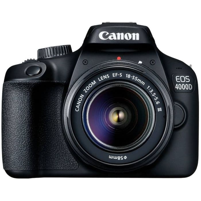 Canon EOS 4000D 18MP DSLR Camera with 18-55mm Lens Kit, Full HD Video & Wi-Fi